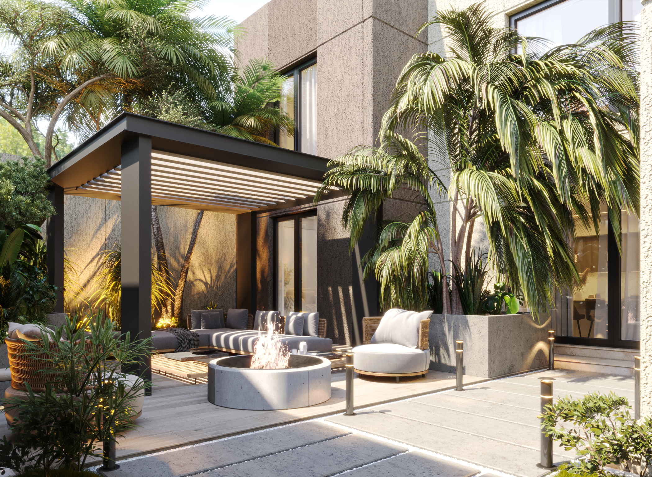 التصميم الداخلي والمعماري AZ_GF_Outdoor_01_CShading_LightMix