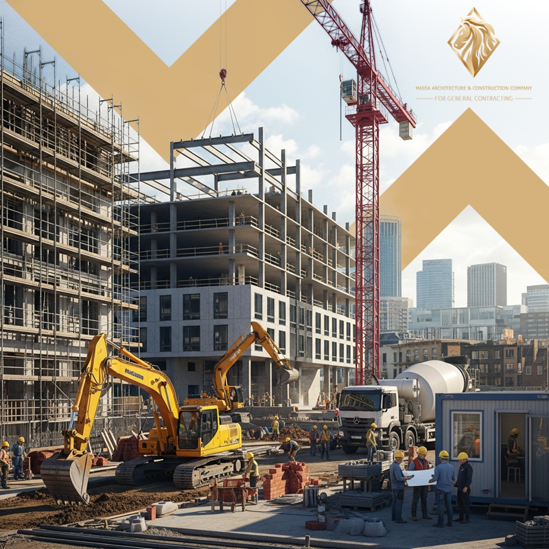 خطوات تنفيذ الأعمال الإنشائية